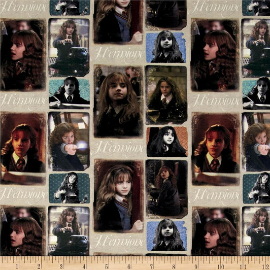 Harry Potter Hermione Multi Digital Print Cotton Fabric Harry Potter Hermione Multi Digital Print Cotton Fabric
