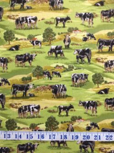 Country Animals Cows and Calves cotton Quilting Fabric 1/2 YARD Country Animals Cows and Calves cotton Quilting Fabric 1/2 YARD