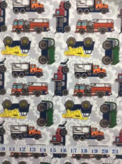 Tonka Trucks Grey and White Background Cotton Quilting Fabric 1/2 YARD Tonka Trucks Grey and White Background Cotton Quilting Fabric 1/2 YARD
