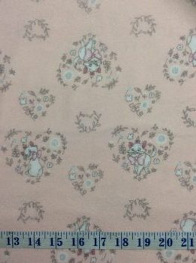 Disney Aristocats Sweet Marie Pink Sentimental Cotton FLANNEL Quilting Fabric 1/2 YARD Disney Aristocats Sweet Marie Pink Sentimental Cotton FLANNEL Quilting Fabric 1/2 YARD