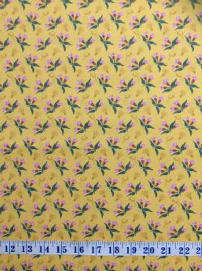 Australian Native Bouquet Gum Blossoms Butter Cotton Quilting Fabric 1/2 YARD Australian Native Bouquet Gum Blossoms Butter Cotton Quilting Fabric 1/2 YARD