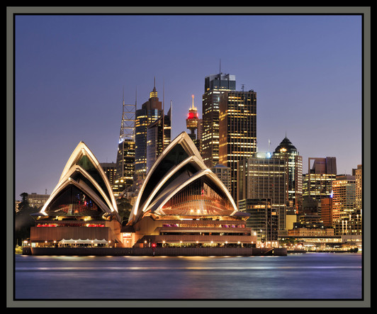 Sydney Opera House Australia Cotton Quilting Fabric Panel Sydney Opera House Australia Cotton Quilting Fabric Panel