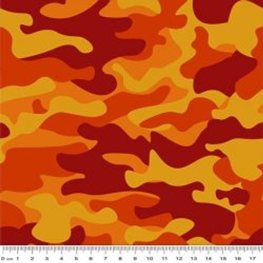 Remembering the ANZACS WW1 Camouflage Orange Cotton Quilting Fabric 1/2 YARD Remembering the ANZACS WW1 Camouflage Orange Cotton Quilting Fabric 1/2 YARD