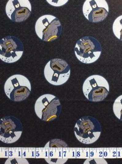 Superheroes Justice League Batman Badges Black Cotton Quilting Fabric 1/2 YARD Superheroes Justice League Batman Badges Black Cotton Quilting Fabric 1/2 YARD