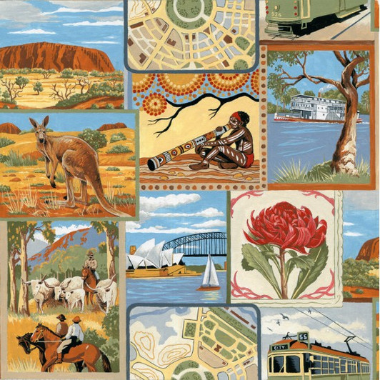 Australian Themes Ayres Rock Sydney Harbour Patches Cotton Quilting Fabric 1/2 YARD Australian Themes Ayres Rock Sydney Harbour Patches Cotton Quilting Fabric 1/2 YARD
