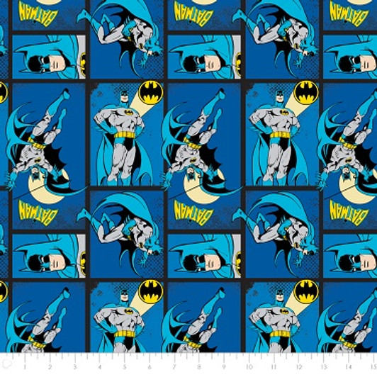 Batman DC Comics II Royal Blue Cotton Quilting Fabric Batman DC Comics II Royal Blue Cotton Quilting Fabric