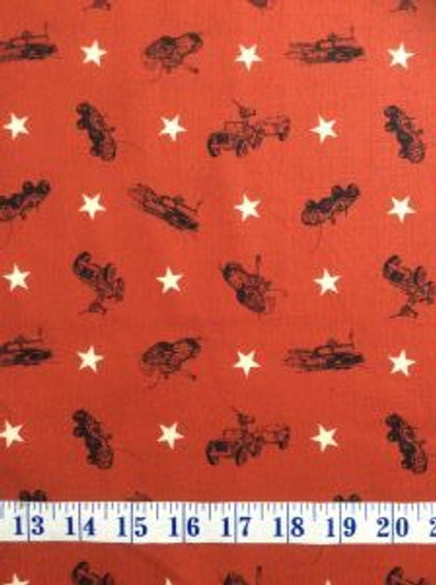 GI Jo Sky Hawk Red Cotton Quilting Fabric 1/2 YARD GI Jo Sky Hawk Red Cotton Quilting Fabric 1/2 YARD