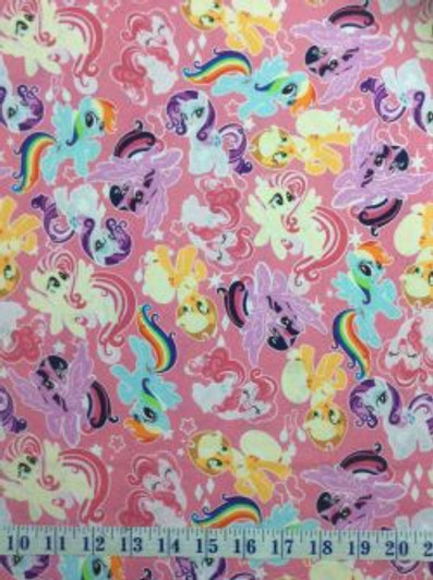 My Little Pony Pink Cotton Quilting Fabric 1/2 YARD My Little Pony Pink Cotton Quilting Fabric 1/2 YARD