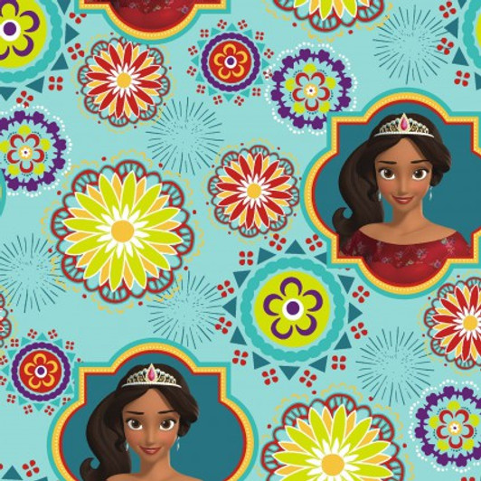 Disney Princess Elana of Avalor Ready To Rule Cotton Quilting Fabric 1/2 YARD