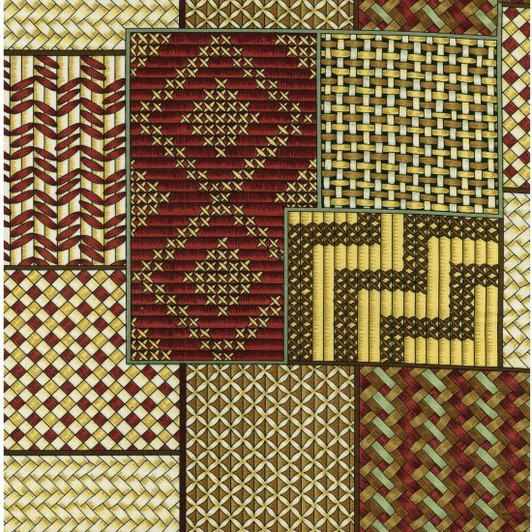 New Zealand Maori Kiwi Kete Traditional Design Cotton Quilting Fabric 1/2 YARD New Zealand Maori Kiwi Kete Traditional Design Cotton Quilting Fabric 1/2 YARD
