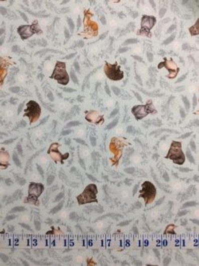 Australian Animals Little Aussie Friends Tossed Lt Aqua Cotton Quilting Fabric 1/2 YARD Australian Animals Little Aussie Friends Tossed Lt Aqua Cotton Quilting Fabric 1/2 YARD