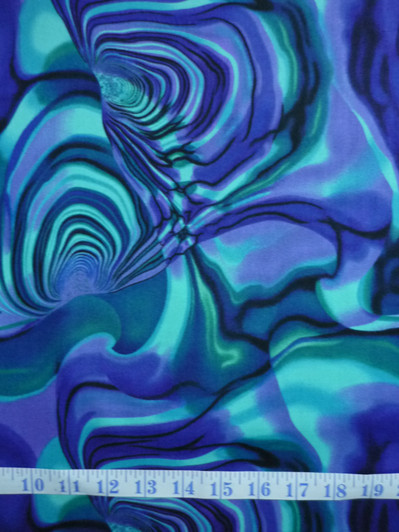 New Zealand Kiwi  Paua Shell Tuku Tuku Blue Cotton Quilting Fabric 1/2 YARD New Zealand Kiwi  Paua Shell Tuku Tuku Blue Cotton Quilting Fabric 1/2 YARD