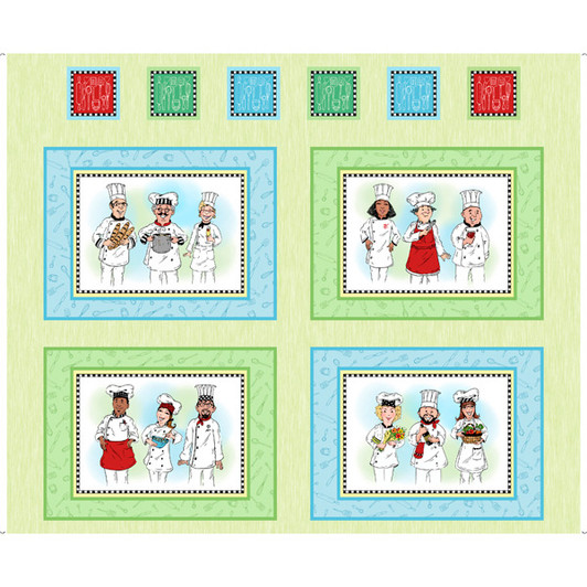 Chefs Special Picture Patches Cotton Quilting Fabric Panel Chefs Special Picture Patches Cotton Quilting Fabric Panel