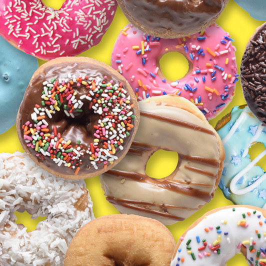 Donuts This N That III Yellow Background Cotton Quilting Fabric Donuts This N That III Yellow Background Cotton Quilting Fabric