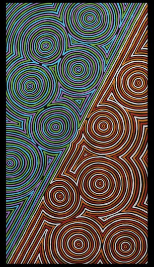 Ngurambang Aboriginal Art Marbaanarbaa Cotton Quilting Fabric Panel Ngurambang Aboriginal Art Marbaanarbaa Cotton Quilting Fabric Panel