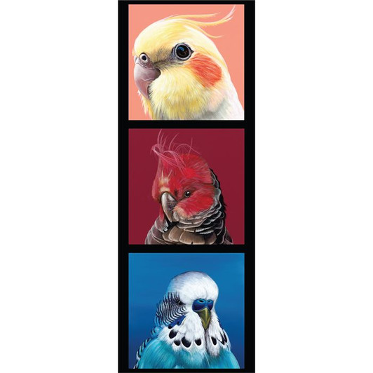 Australian Wildlife Cockatiel Cockatoo Budgie Chris Riley Cotton Quilting Fabric Small Panel Australian Wildlife Cockatiel Cockatoo Budgie Chris Riley Cotton Quilting Fabric Small Panel