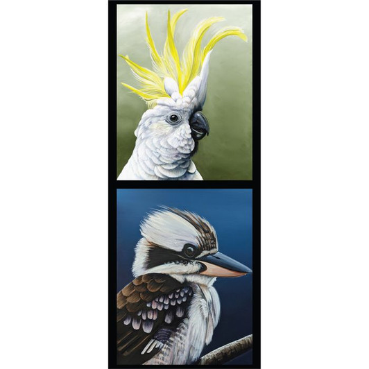 Australian Wildlife Cockatiel Cockatoo Budgie Chris Riley Cotton Quilting Fabric Small Panel Australian Wildlife Cockatiel Cockatoo Budgie Chris Riley Cotton Quilting Fabric Small Panel