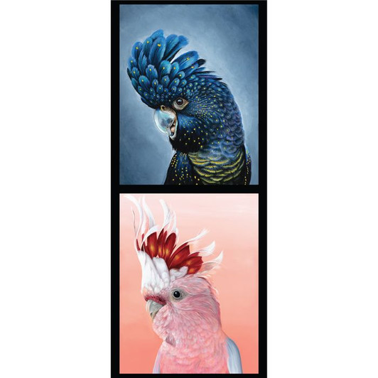 Australian Wildlife Black Cockatoo Galah Chris Riley Cotton Quilting Fabric Small Panel Australian Wildlife Black Cockatoo Galah Chris Riley Cotton Quilting Fabric Small Panel