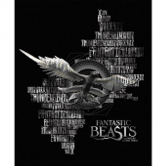 Fantastic Beasts and Where To Find Them Black Cotton Quilting Fabric Panel Fantastic Beasts and Where To Find Them Black Cotton Quilting Fabric Panel