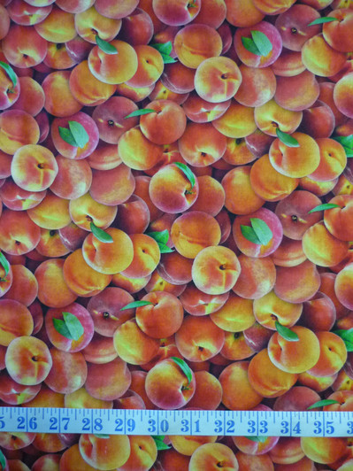 Peaches Multi Food Festival Cotton Quilting Fabric
