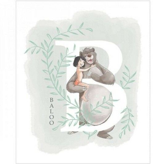 Disney Sentimental Jungle Book Baloo and Mogli Green Cotton Quilting Fabric Panel Disney Sentimental Jungle Book Baloo and Mogli Green Cotton Quilting Fabric Panel
