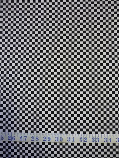 Motorcross Black and White Finish Cotton Quilting Fabric