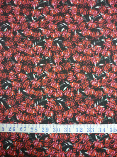 Day Dreaming Flowers Floral Black CD8203-BLK Cotton Quilting