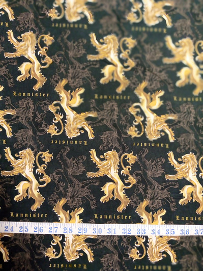 Game of Thrones House Lannister Lion Cotton Quilting Fabric