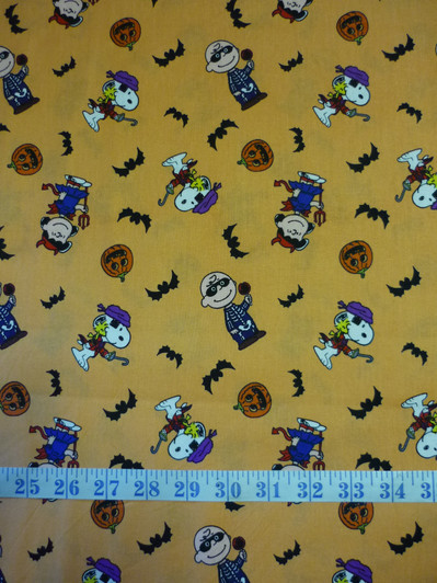 Peanuts Snoopy and Friends Halloween Cotton Quilting Fabric