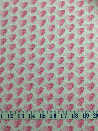 Hearts of Love Small Set Hearts Pink Cotton Quilting Fabric 1/2 YARD Hearts of Love Small Set Hearts Pink Cotton Quilting Fabric 1/2 YARD
