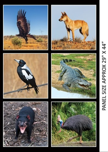 Dangerous Australia Land and Air Cotton quilting Fabric Panel Dangerous Australia Land and Air Cotton quilting Fabric Panel