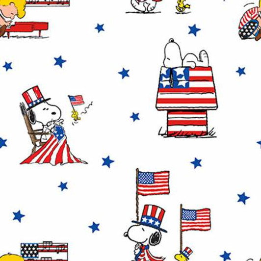 Peanuts Patriotic Cotton Quilting Fabric Peanuts Patriotic Cotton Quilting Fabric