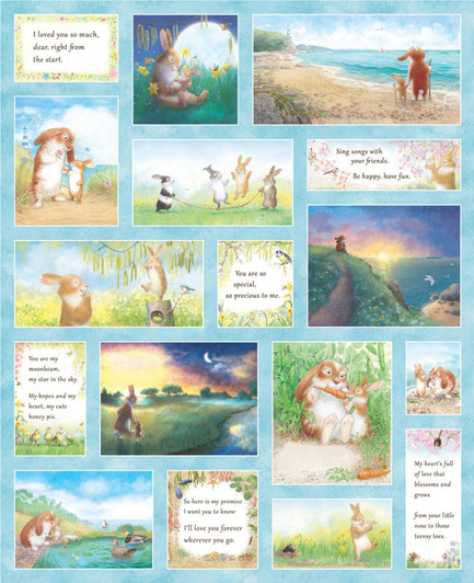 Honey Bunny Honey Pie Cotton Quilting Fabric Panel Honey Bunny Honey Pie Cotton Quilting Fabric Panel