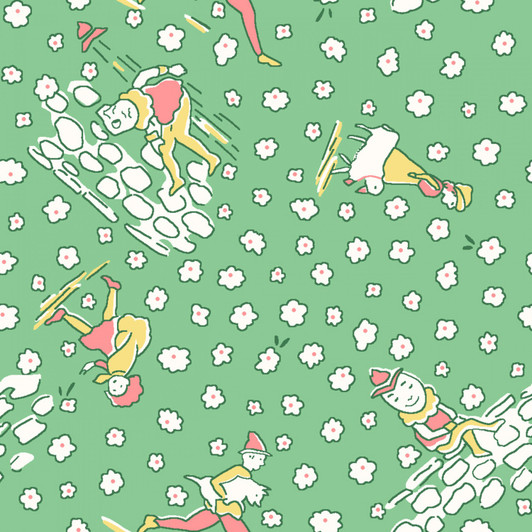 Story Time Humpty Dumpty Green Cotton Quilting Fabric Story Time Humpty Dumpty Green Cotton Quilting Fabric