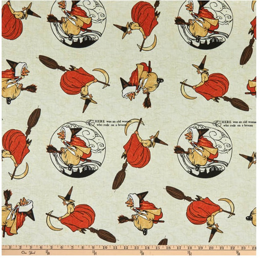 Goosetales Mother Goose Cream Toss Cotton Quilting Fabric Goosetales Mother Goose Cream Toss Cotton Quilting Fabric