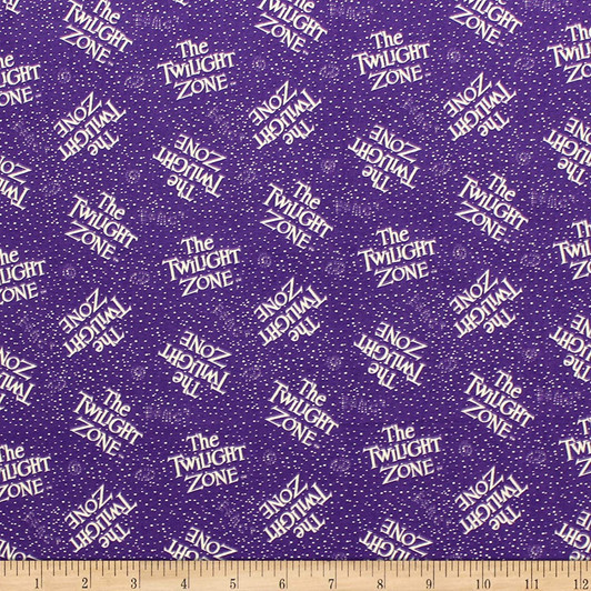 CBS Twilight Zone TV Show Purple Cotton Quilting Fabric CBS Twilight Zone TV Show Purple Cotton Quilting Fabric