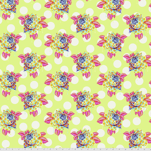 Curiouser and Curiouser Painted Roses Sugar Tula Pink Cotton Quilting Fabric Curiouser and Curiouser Painted Roses Sugar Tula Pink Cotton Quilting Fabric
