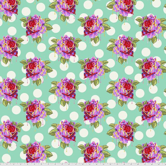 Curiouser and Curiouser Painted Roses Wonder Tula Pink Cotton Quilting Fabric Curiouser and Curiouser Painted Roses Wonder Tula Pink Cotton Quilting Fabric