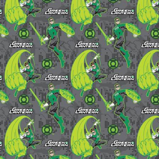 DC Comics Green Lantern Fear Nothing Green Cotton Quilting Fabric DC Comics Green Lantern Fear Nothing Green Cotton Quilting Fabric