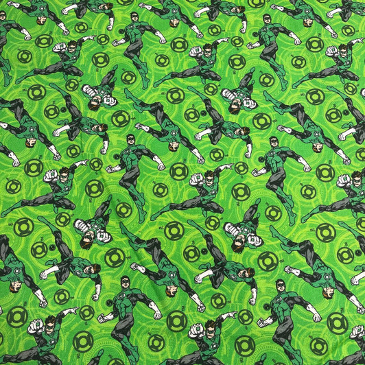 DC Comics Green Lantern Core Energy Cotton Quilting Fabric DC Comics Green Lantern Core Energy Cotton Quilting Fabric