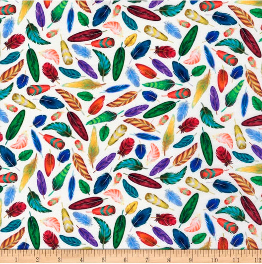 This and That V Feathers Cream Cotton Quilting Fabric This and That V Feathers Cream Cotton Quilting Fabric
