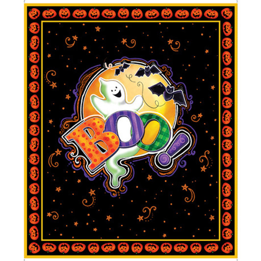 Tricks and Treats Boo Halloween Cotton Quilting Fabric Panel Tricks and Treats Boo Halloween Cotton Quilting Fabric Panel