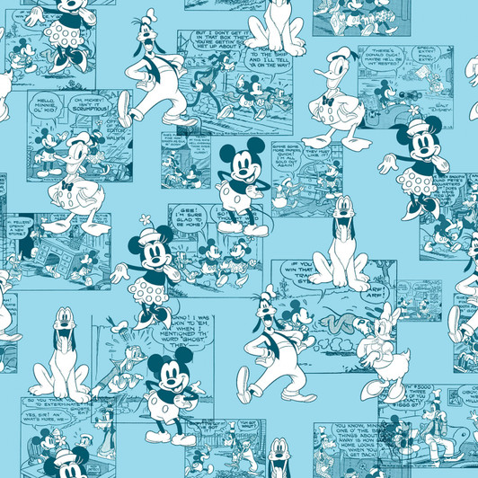 Disney Mickey  Mouse and Friends Sensational 6 Comic Strip Cotton Quilting Fabric