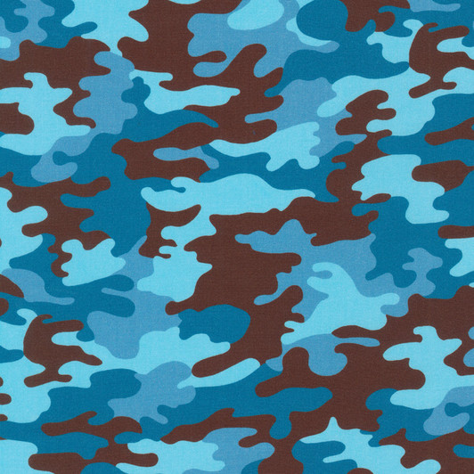 Camouflage Blue Camo Cotton Quilting Fabric Camouflage Blue Camo Cotton Quilting Fabric