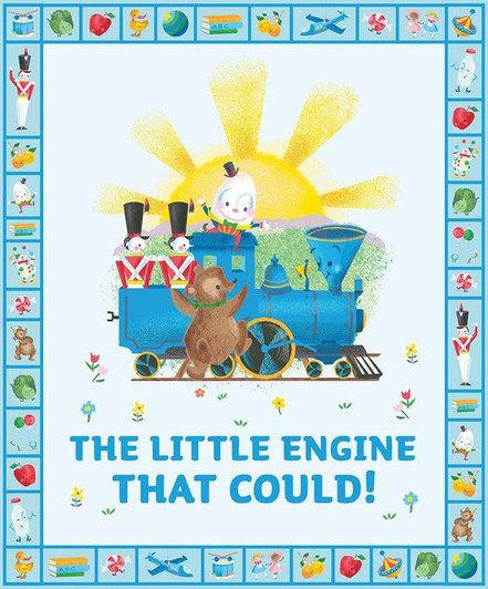 The Little Engine That Could Cotton Quilting Fabric Panel The Little Engine That Could Cotton Quilting Fabric Panel