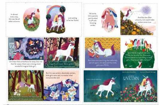 Uni the Unicorn Cotton Quilting Fabric Book Panel Uni the Unicorn Cotton Quilting Fabric Book Panel