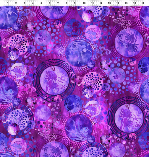 Elysian Collage Purple 3JYN-3 Cotton Quilting Fabric Elysian Collage Purple 3JYN-3 Cotton Quilting Fabric
