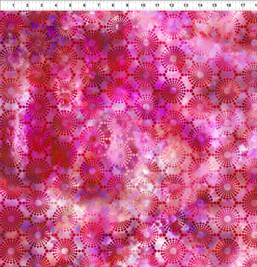 Elysian Circles Red 5JYN-1 Cotton Quilting Fabric Elysian Circles Red 5JYN-1 Cotton Quilting Fabric
