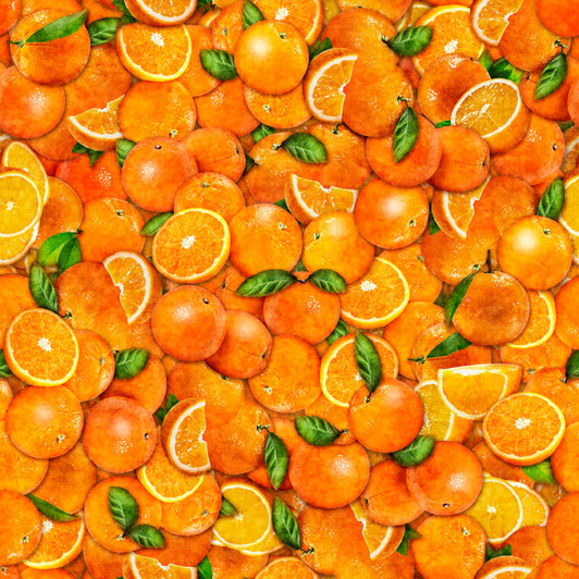 Fresh Oranges Packed 28455-O Cotton Quilting Fabric Fresh Oranges Packed 28455-O Cotton Quilting Fabric