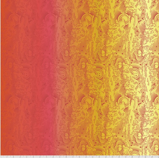 Tula Pink Daydreamer Little Fluffy Clouds Mango Cotton Quilting Fabric Tula Pink Daydreamer Little Fluffy Clouds Mango Cotton Quilting Fabric